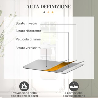 HOMCOM Κάθετος Καθρέφτης Τοίχου ή Δαπέδου με Στρογγυλεμένες Άκρες α... HOMCOM Κάθετος Καθρέφτης Τοίχου ή Δαπέδου με Στρογγυλεμένες Άκρες α...