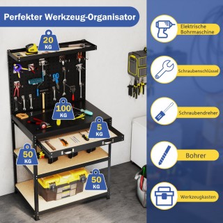 Costway Πολυλειτουργικός και Ανθεκτικός Πάγκος Εργασίας 81 x 41 cm ...