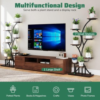 Costway  Οκταώροφη Ραφιέρα Φυτών με Φωτισμούς Ανάπτυξης - Βάση Λουλ...