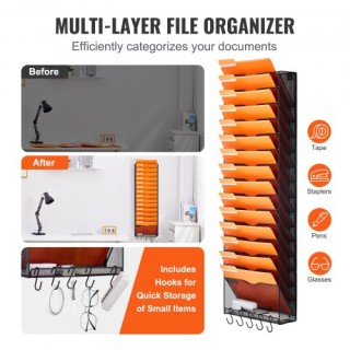 VEVOR Ράφι Τοίχου Αρχείων Δικτυωτό Κάτοχος Αρχείων Τοίχου 1 Τεμάχιο...