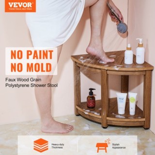 VEVOR Γωνιακό Σκαμπό Ντους, 47cm, Ψεύτικο Ξύλο, 159kg, Ανθεκτικό στ...