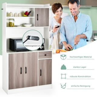 Costway Λευκός Κουζινόσχοινος 180 εκ. με Σταθμό Φόρτισης & Εργασιακ...