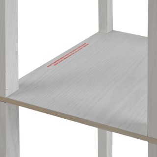 HOMCOM Λάμπα Δαπέδου 40W με 3 Ράφια και Διακόπτη Ποδιού, από Ξύλο κ...