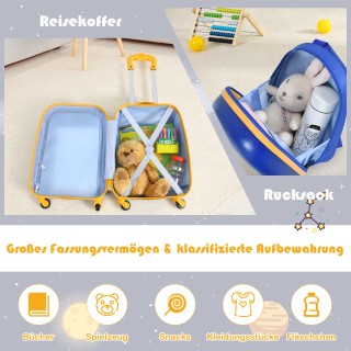 Costway Σετ Αποσκευών για Παιδιά 2 Τεμαχίων με Βαλίτσα και Σακίδιο... Costway Σετ Αποσκευών για Παιδιά 2 Τεμαχίων με Βαλίτσα και Σακίδιο...