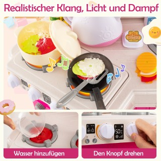 Costway Παιδική Γωνιακή Κουζίνα με Ήχους & Φώτα Ροζ με 113 Αξεσουάρ... Costway Παιδική Γωνιακή Κουζίνα με Ήχους & Φώτα Ροζ με 113 Αξεσουάρ...