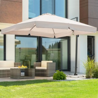 BAKAJI  Ομπρελόκηπος Αποκεντρωμένος Ρώμη Flap 3x3 Αλουμίνιο Κεκλιμέ...