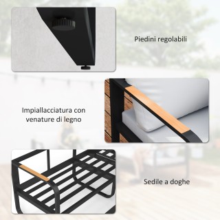 Outsunny Σετ Εξωτερικού Χώρου 3 Τεμαχίων με Καναπέ 3 Θέσεων Μετατρέ... Outsunny Σετ Εξωτερικού Χώρου 3 Τεμαχίων με Καναπέ 3 Θέσεων Μετατρέ...