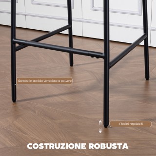 HOMCOM Σετ 2 Σκαμπό Μπαρ με Ψηλή Πλάτη, Υποπόδιο και Επένδυση από Σ... HOMCOM Σετ 2 Σκαμπό Μπαρ με Ψηλή Πλάτη, Υποπόδιο και Επένδυση από Σ...