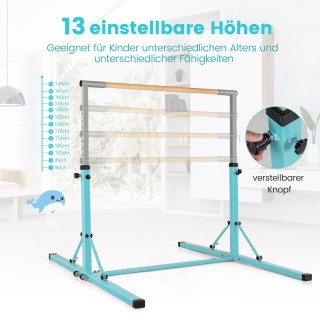 Costway Ανθεκτική και Σταθερή Γυμναστική Μπάρα για Παιδιά με Ρυθμιζ...