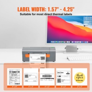 Εκτυπωτής Θερμικών Ετικετών VEVOR 4x6, Γκρι YSBQDYJFTSYCOUCA5V2 Εκτυπωτής Θερμικών Ετικετών VEVOR 4x6, Γκρι YSBQDYJFTSYCOUCA5V2