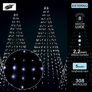 Kooper Mantello 308 microled ψυχρό λευκό 14 χορδές ύψος 22 μ 8 εφέ ...