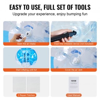 VEVOR Φουσκωτές Μπάλες Σύγκρουσης 2-Pack, 1.5M για Εφήβους & Ενήλικ... VEVOR Φουσκωτές Μπάλες Σύγκρουσης 2-Pack, 1.5M για Εφήβους & Ενήλικ...