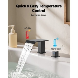 VEVOR Μπαταρία Μπανιέρας, 3 Οπές, Κρουνός Καταρράκτης, Σετ Βρύσης γ... VEVOR Μπαταρία Μπανιέρας, 3 Οπές, Κρουνός Καταρράκτης, Σετ Βρύσης γ...