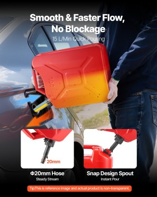 VEVOR Καναπές Καυσίμου 20L με Στόμιο & Άνετη Χειρολαβή, Κόκκινος JS... VEVOR Καναπές Καυσίμου 20L με Στόμιο & Άνετη Χειρολαβή, Κόκκινος JS...