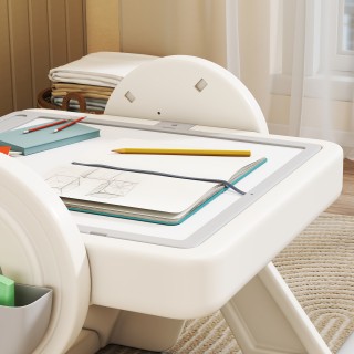 AIYAPLAY Πολυλειτουργικό Παιδικό Τραπέζι με Αποθηκευτικό Ράφι και Σ... AIYAPLAY Πολυλειτουργικό Παιδικό Τραπέζι με Αποθηκευτικό Ράφι και Σ...