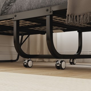 HOMCOM Μονό Αναδιπλούμενο Κρεβάτι 90x200 cm με Στρώμα Πάχους 10 cm,... HOMCOM Μονό Αναδιπλούμενο Κρεβάτι 90x200 cm με Στρώμα Πάχους 10 cm,...