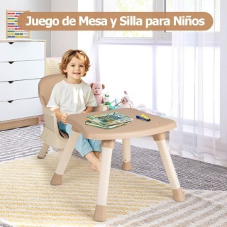 Costway 6-σε-1 Καρεκλάκι Βρεφικής Σίτισης και Μάθησης Καφέ AD10027QC