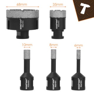 Bigstren Σετ 6 Τρυπανιών Διαμαντιού  M14 (6–68 χιλ.) συν  Προσαρμογ...