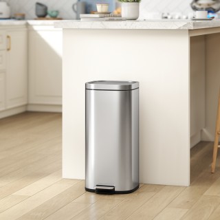 HOMCOM Κάδος Απορριμμάτων με Πεντάλ 30L με Αποσπώμενο Κουβά, από Μέ... HOMCOM Κάδος Απορριμμάτων με Πεντάλ 30L με Αποσπώμενο Κουβά, από Μέ...