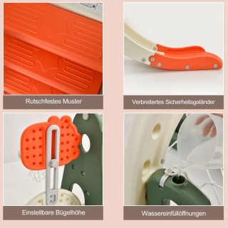 Costway  Πολύχρωμο Παιδικό Σετ Παιχνιδιού 6-σε-1 με Τσουλήθρα, Κούν...