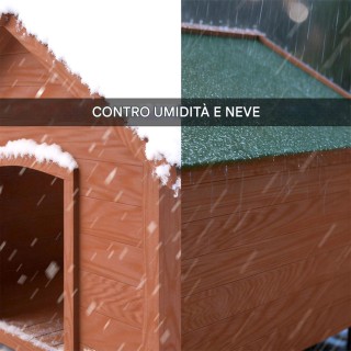 BAKAJI Ξύλινο Σπιτάκι για Σκύλους Εξωτερικού Χώρου με Ανοιγόμενη Στ...