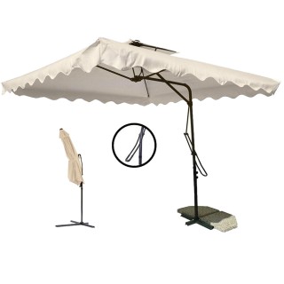 BAKAJI Ομπρέλα Κήπου Εκκεντρωμένη 2,5 μτ Εκρού με κρεμαστό Μεταλλι... BAKAJI Ομπρέλα Κήπου Εκκεντρωμένη 2,5 μτ Εκρού με κρεμαστό Μεταλλι...