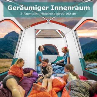 Costway Ευρύχωρη Οικογενειακή Σκηνή Camping με 2 Δωμάτια και Βεράντ... Costway Ευρύχωρη Οικογενειακή Σκηνή Camping με 2 Δωμάτια και Βεράντ...