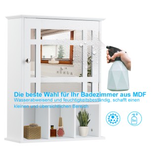 Costway  Κρεμαστό ντουλάπι με ρυθμιζόμενο ράφι & ανοιχτά διαμερίσμα...