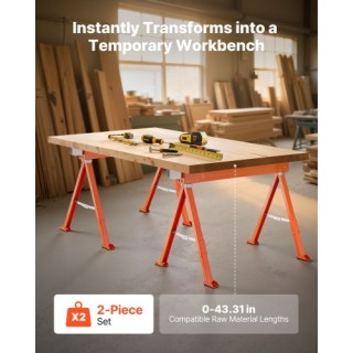 VEVOR Διπλό Σετ Βαρέος Τύπου Πάγκων Εργασίας για Ξυλουργική 600kg Ι...