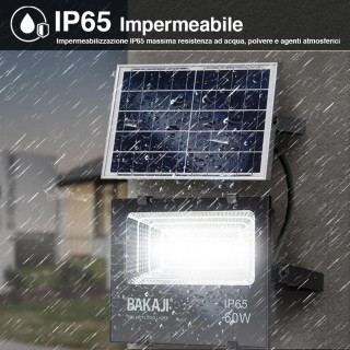 BAKAJI Προβολέας LED 60W με Ηλιακό Πάνελ Εξωτερικού Χώρου Υψηλής Φ... BAKAJI Προβολέας LED 60W με Ηλιακό Πάνελ Εξωτερικού Χώρου Υψηλής Φ...