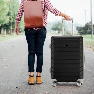 PROVITERA Σετ 4 Σκληρές Βαλίτσες Μαύρες Τρόλεϊ Αποσκευών με Νεσεσέ... PROVITERA Σετ 4 Σκληρές Βαλίτσες Μαύρες Τρόλεϊ Αποσκευών με Νεσεσέ...