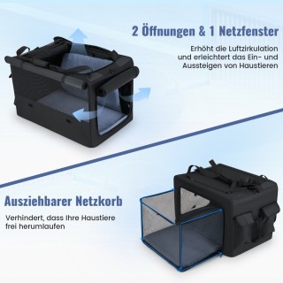 Costway Πολυλειτουργικό Φορητό Κλουβί Μεταφοράς Κατοικιδίων 88 x 72...