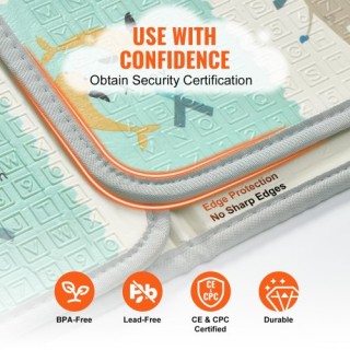 VEVOR Διπλής Όψης Μαλακό Παιδικό Χαλάκι Παιχνιδιού 71x79 XPEPXDXPE0...