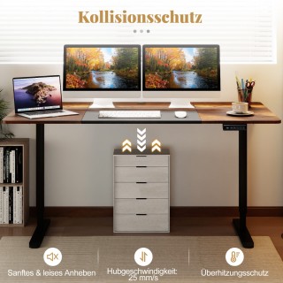 Costway Ηλεκτρικό Ρυθμιζόμενο Γραφείο 140 x 70 cm Εργονομικό Καθιστ... Costway Ηλεκτρικό Ρυθμιζόμενο Γραφείο 140 x 70 cm Εργονομικό Καθιστ...