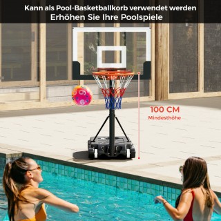 Costway Ρυθμιζόμενη Εξωτερική Μπασκέτα 155-230cm SP38316WH