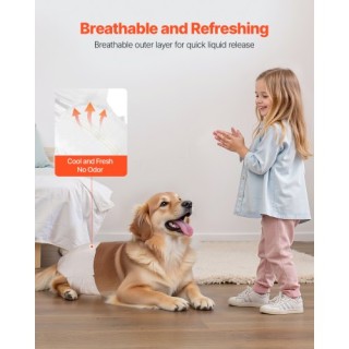 VEVOR Υπερ-Απορροφητικές Πάνες Μίας Χρήσης για Θηλυκά Σκυλιά Μέγεθο...