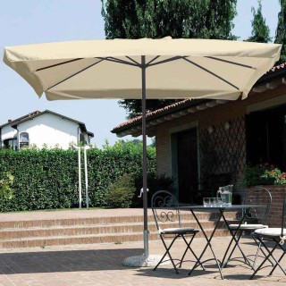 BAKAJI  Ομπρελόκηπος Κεντρικός Πάλος 3x3 Μπεζ Ύφασμα με κρόσσι Κλεί...