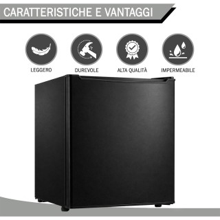 BAKAJI Μίνι Ψυγείο 45 Λίτρων για Ξενοδοχεία & Γραφεία - Μαύρο, 50 ε...