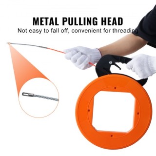 VEVOR Ταινία Ψαρέματος Καλωδίων 100 ft 1/4 in PET με Πλαστική Θήκη ...