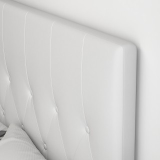 HOMCOM Κεφαλάρι Διπλού Κρεβατιού Επενδυμένο με Σχέδιο Κουμπιών από ...