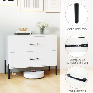 Costway Ξύλινο Κομοδίνο 2 Συρταριών με Μεταλλικά Πόδια & Λαβές 61 x... Costway Ξύλινο Κομοδίνο 2 Συρταριών με Μεταλλικά Πόδια & Λαβές 61 x...