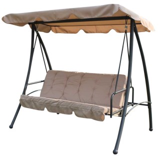 BAKAJI Κούνια Κρεβάτι Κήπου Βεράντας 3 Θέσεων Με Ρυθμιζόμενη Οροφή... BAKAJI Κούνια Κρεβάτι Κήπου Βεράντας 3 Θέσεων Με Ρυθμιζόμενη Οροφή...