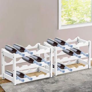 BAKAJI Λευκή Μπαμπού Κάβα Κρασιών με 12 Θέσεις για Μπουκάλια Ποτών... BAKAJI Λευκή Μπαμπού Κάβα Κρασιών με 12 Θέσεις για Μπουκάλια Ποτών...