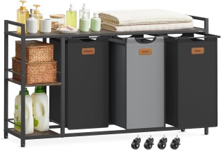 VASAGLE Τροχήλατο Έπιπλο Μπάνιου με 3 Διαχωριστικά Καλάθια Απλύτων ... VASAGLE Τροχήλατο Έπιπλο Μπάνιου με 3 Διαχωριστικά Καλάθια Απλύτων ...