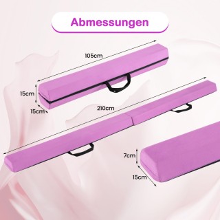 Costway Πτυσσόμενη Δοκός Ισορροπίας 210 εκ. με Αφαιρούμενο Κάλυμμα ...