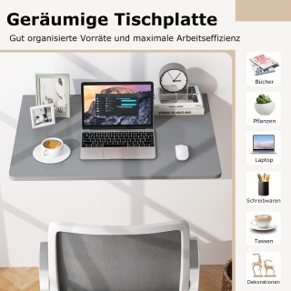 Costway  Επιτοίχιο Πτυσσόμενο Τραπέζι Κουζίνας, Χρώμα Γκρι, 80 x 60...