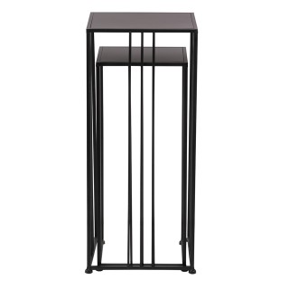 Galileo Σετ 2 τετράγωνα τραπέζια σε μαύρο σίδερο Est 5919525