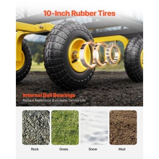 VEVOR Ατσάλινο Καρότσι Κήπου 500lb Αντοχή Βαρέως Τύπου με Ρόδες 10i... VEVOR Ατσάλινο Καρότσι Κήπου 500lb Αντοχή Βαρέως Τύπου με Ρόδες 10i...