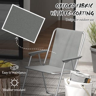 Outsunny Σετ 2 Πτυσσόμενες Καρέκλες Κήπου με μπράτσα και κάθισμα απ... Outsunny Σετ 2 Πτυσσόμενες Καρέκλες Κήπου με μπράτσα και κάθισμα απ...