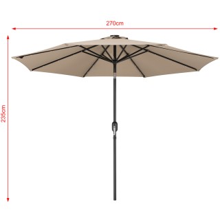 BAKAJI Ομπρέλα Κήπου 270 εκ. με Φώτα LED Αντιανεμική Εξωτερική Ομπ... BAKAJI Ομπρέλα Κήπου 270 εκ. με Φώτα LED Αντιανεμική Εξωτερική Ομπ...